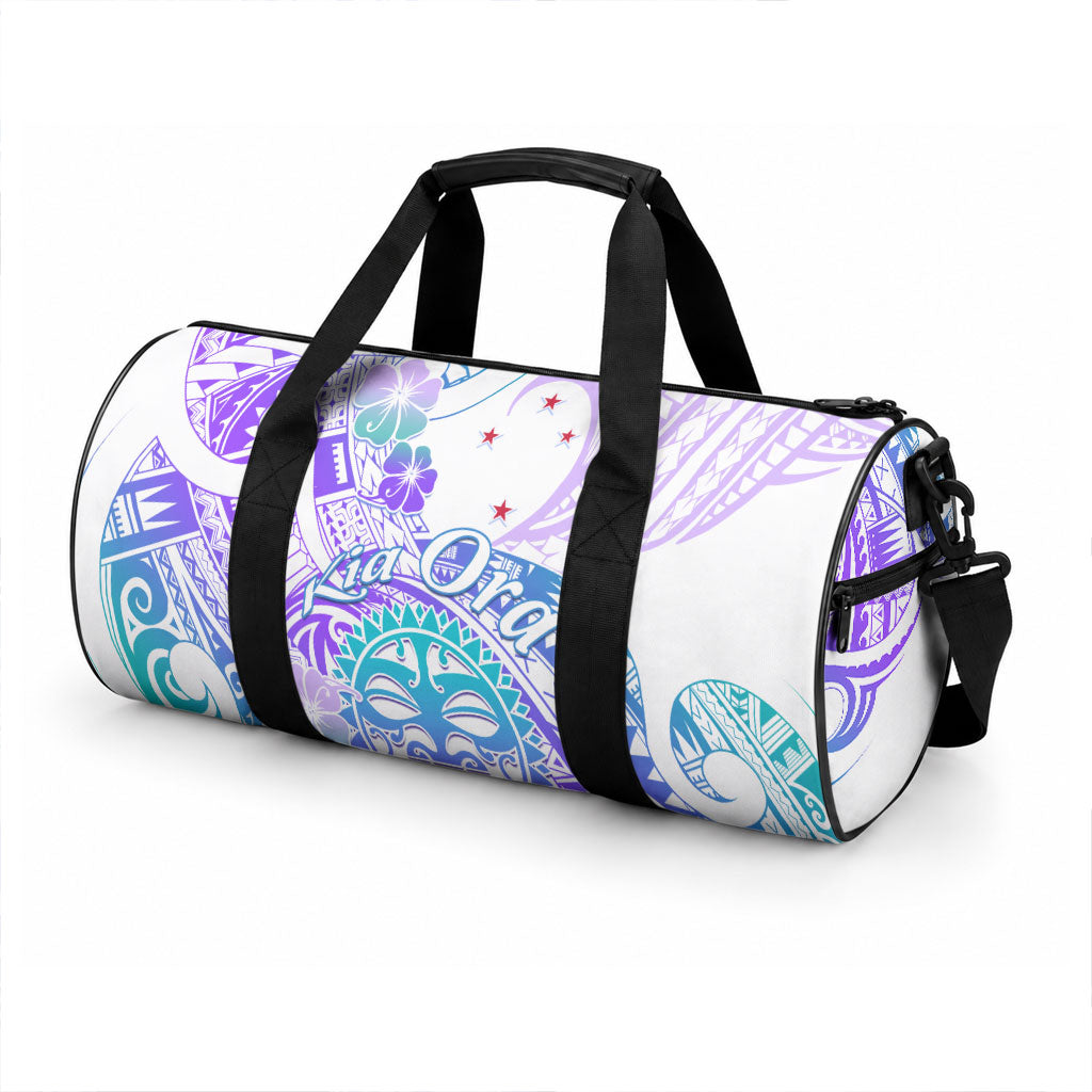 Kia Ora Maori New Zealand Pastel Duffle Bag Sun Ta Moko Violet Version