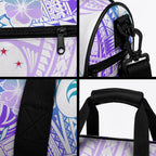 Kia Ora Maori New Zealand Pastel Duffle Bag Sun Ta Moko Violet Version