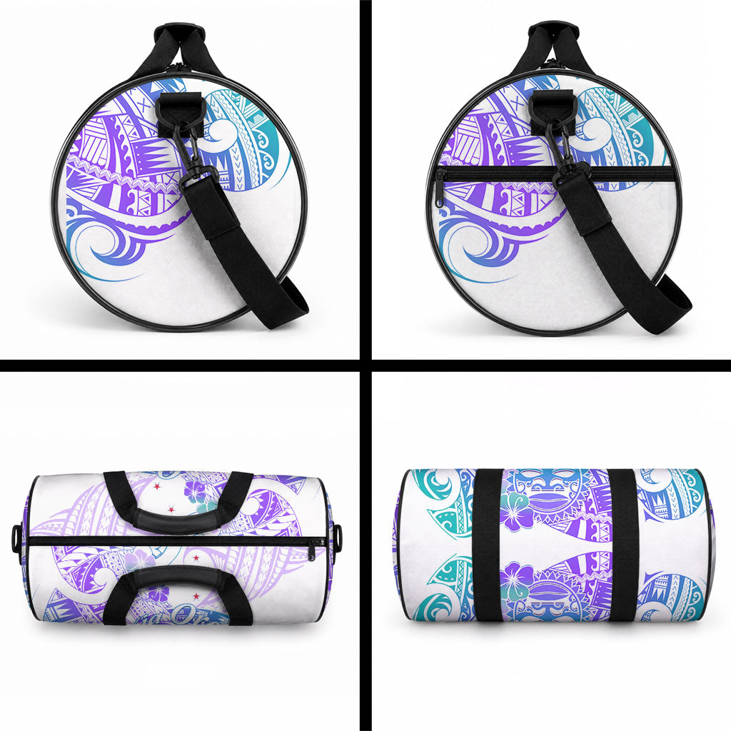 Kia Ora Maori New Zealand Pastel Duffle Bag Sun Ta Moko Violet Version