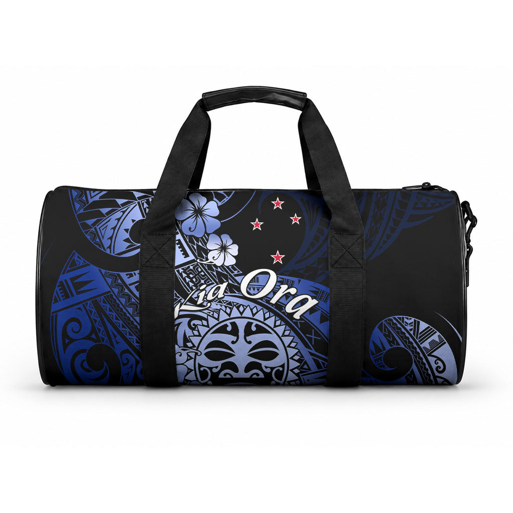 Aotearoa Kia Ora New Zealand Ta Moko Blue Version Duffle Bag