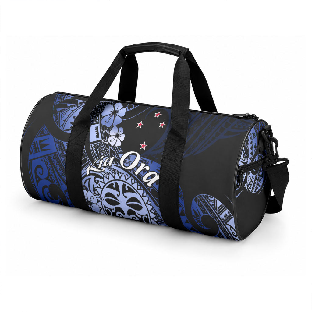 Aotearoa Kia Ora New Zealand Ta Moko Blue Version Duffle Bag