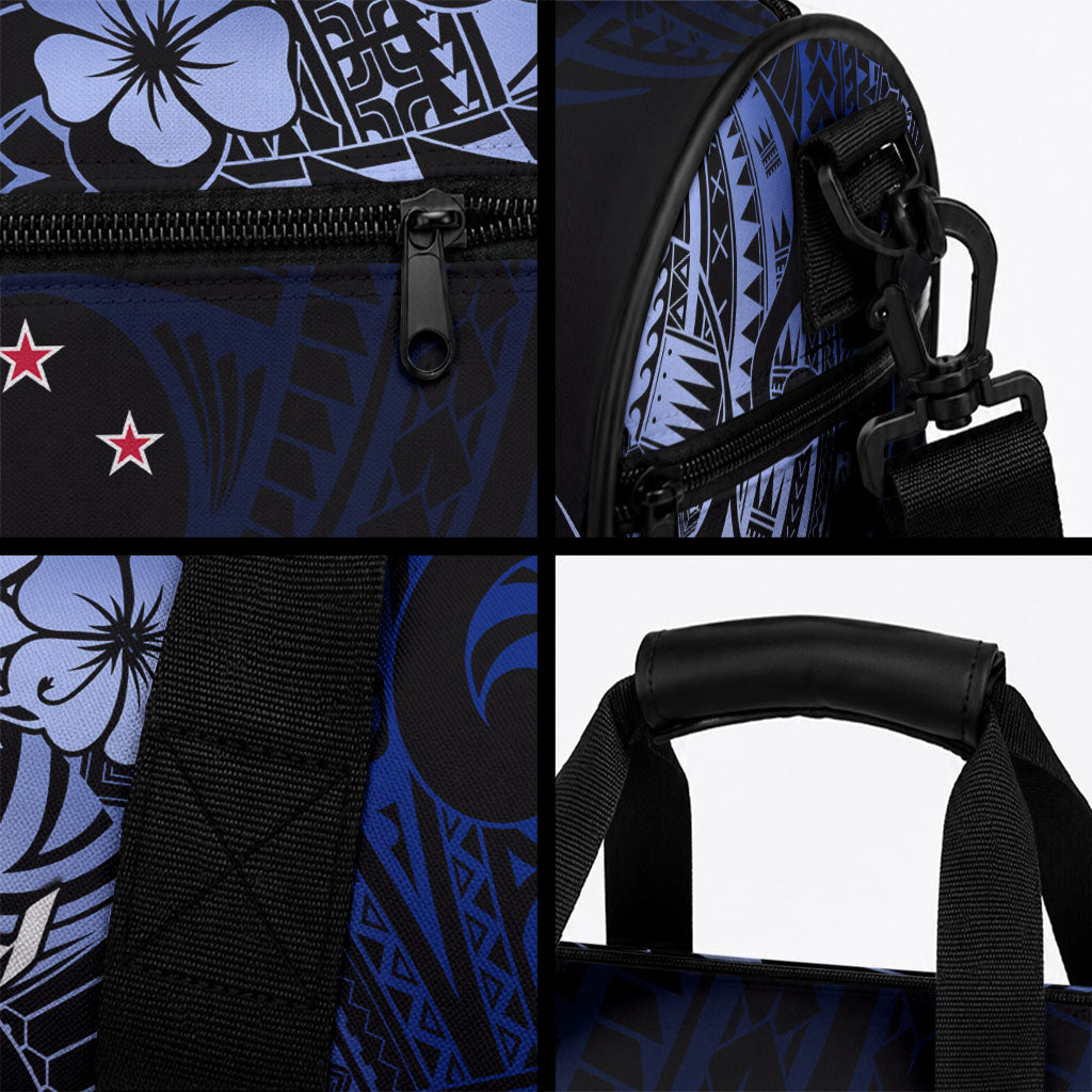 Aotearoa Kia Ora New Zealand Ta Moko Blue Version Duffle Bag