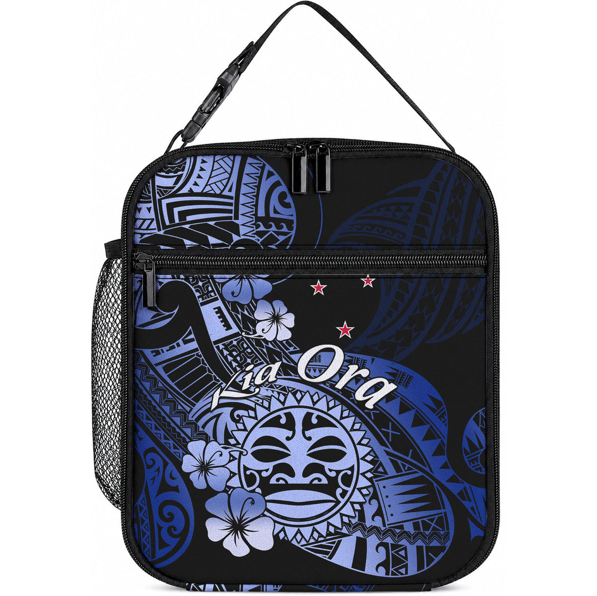 Aotearoa Kia Ora New Zealand Ta Moko Blue Version Lunch Bag