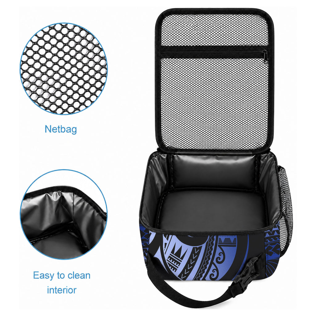 Aotearoa Kia Ora New Zealand Ta Moko Blue Version Lunch Bag