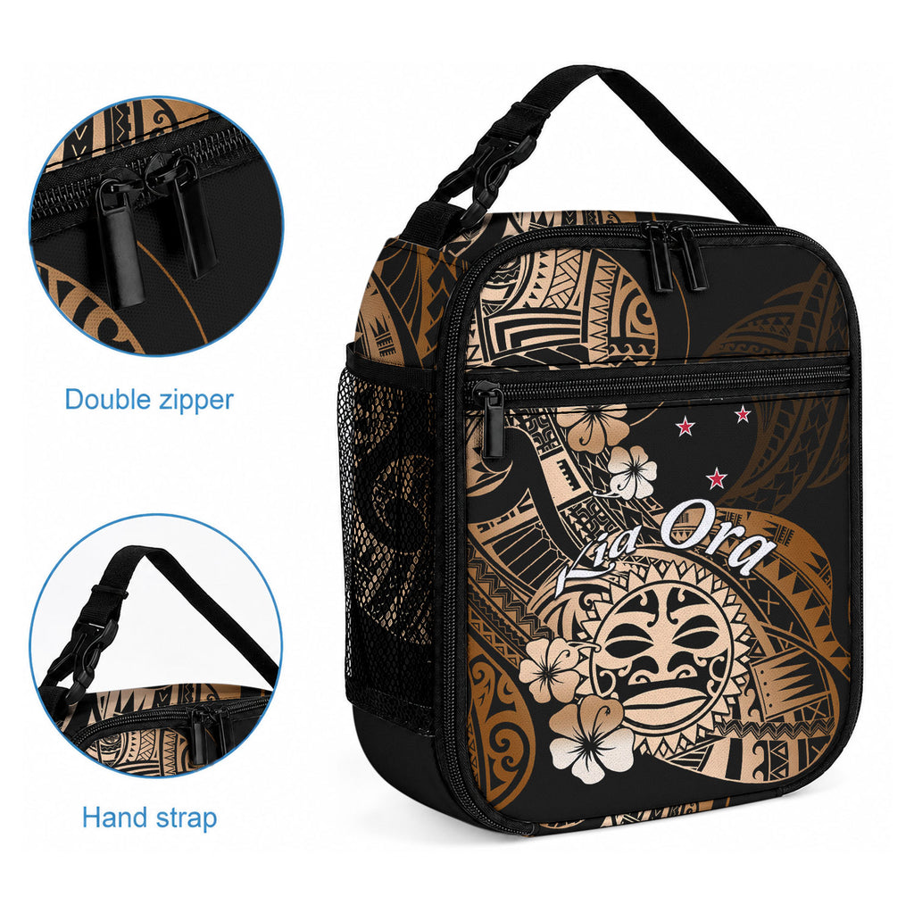 Aotearoa Kia Ora New Zealand Ta Moko Gold Version Lunch Bag