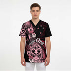Aotearoa Kia Ora New Zealand Ta Moko Red Version Scrub Top - Aussie Hoodie