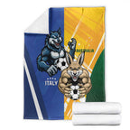 Italy And Australia Soccer Blanket Gli Azzurri Vs Socceroos