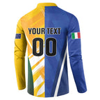 Custom Italy And Australia Soccer Button Sweatshirt Gli Azzurri Vs Socceroos