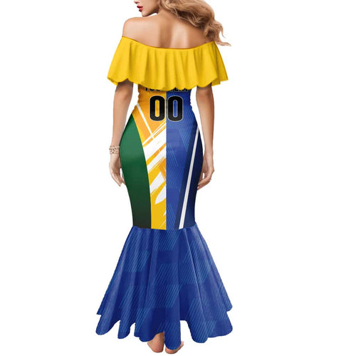 Custom Italy And Australia Soccer Family Matching Mermaid Dress and Hawaiian Shirt Gli Azzurri Vs Socceroos