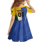 Custom Italy And Australia Soccer Family Matching Off Shoulder Maxi Dress and Hawaiian Shirt Gli Azzurri Vs Socceroos