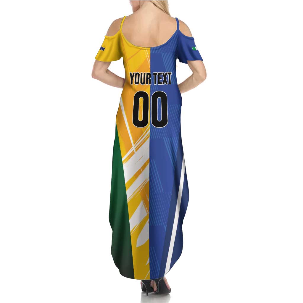 Custom Italy And Australia Soccer Family Matching Summer Maxi Dress and Hawaiian Shirt Gli Azzurri Vs Socceroos
