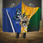 Italy And Australia Soccer Hooded Blanket Gli Azzurri Vs Socceroos