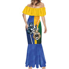 Custom Italy And Australia Soccer Mermaid Dress Gli Azzurri Vs Socceroos