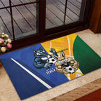 Italy And Australia Soccer Rubber Doormat Gli Azzurri Vs Socceroos