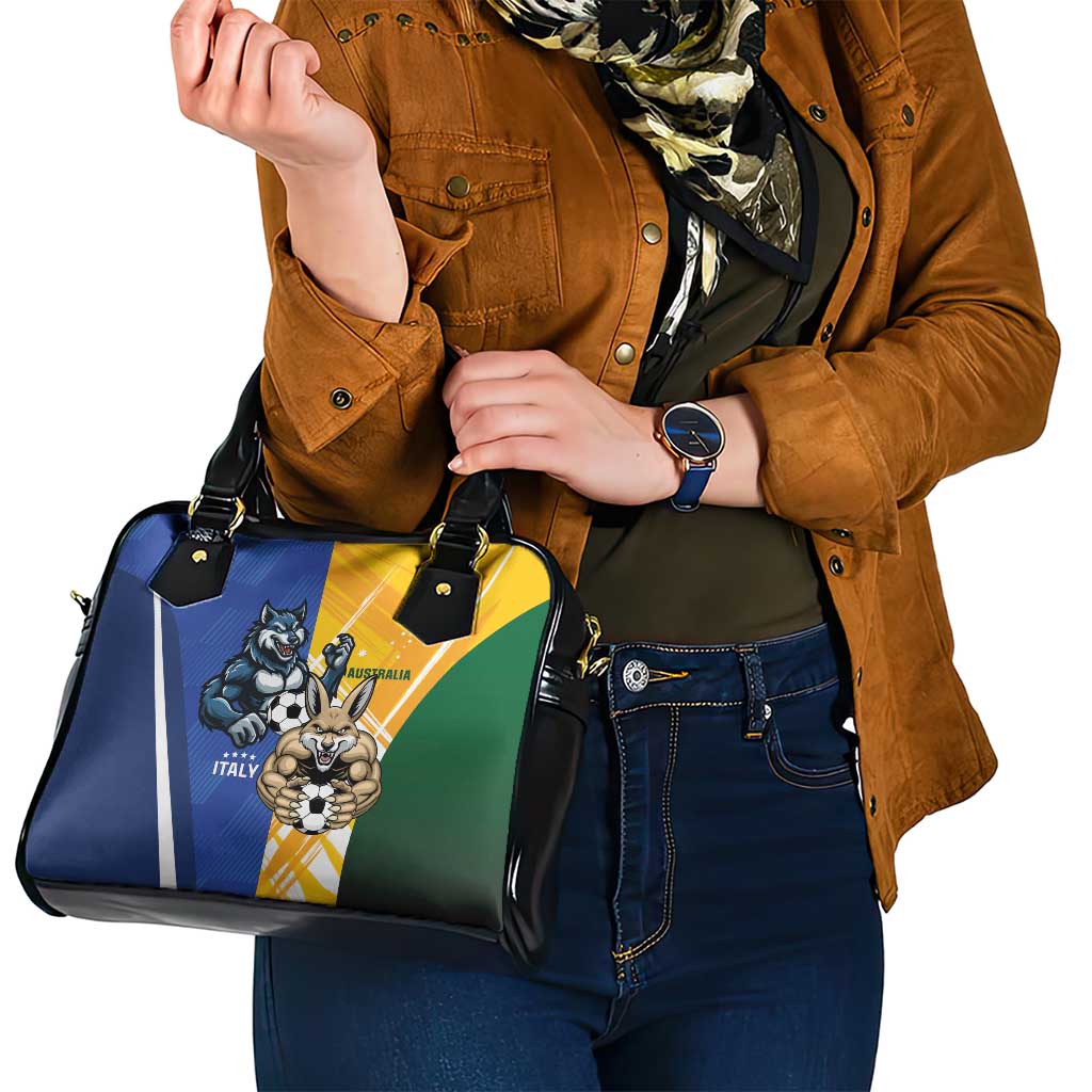 Italy And Australia Soccer Shoulder Handbag Gli Azzurri Vs Socceroos