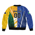 Custom Italy And Australia Soccer Sleeve Zip Bomber Jacket Gli Azzurri Vs Socceroos