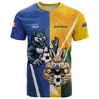 Custom Italy And Australia Soccer T Shirt Gli Azzurri Vs Socceroos