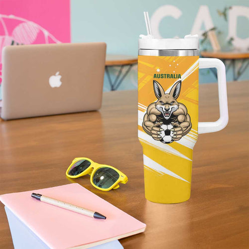 Custom Italy And Australia Soccer Tumbler With Handle Gli Azzurri Vs Socceroos