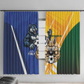 Italy And Australia Soccer Window Curtain Gli Azzurri Vs Socceroos