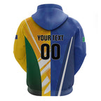 Custom Italy And Australia Soccer Zip Hoodie Gli Azzurri Vs Socceroos