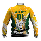 Custom Australia Soccer Baseball Jacket Matildas Kangaroo With World Cup Trophy 2023 Yellow Version