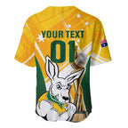 Custom Australia Soccer Baseball Jersey Matildas Kangaroo With World Cup Trophy 2023 Yellow Version
