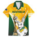 Custom Australia Soccer Hawaiian Shirt Matildas Kangaroo With World Cup Trophy 2023 Yellow Version
