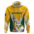 Custom Australia Soccer Hoodie Matildas Kangaroo With World Cup Trophy 2023 Yellow Version