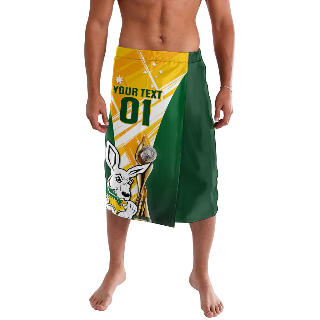 Custom Australia Soccer Lavalava Matildas Kangaroo With World Cup Trophy 2023 Yellow Version