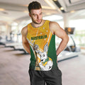 Custom Australia Soccer Men Tank Top Matildas Kangaroo With World Cup Trophy 2023 Yellow Version
