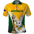 Custom Australia Soccer Polo Shirt Matildas Kangaroo With World Cup Trophy 2023 Yellow Version