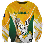 Custom Australia Soccer Sweatshirt Matildas Kangaroo With World Cup Trophy 2023 Yellow Version