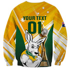 Custom Australia Soccer Sweatshirt Matildas Kangaroo With World Cup Trophy 2023 Yellow Version