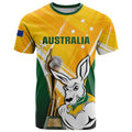 Custom Australia Soccer T Shirt Matildas Kangaroo With World Cup Trophy 2023 Yellow Version