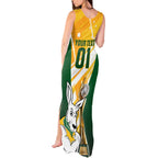 Custom Australia Soccer Tank Maxi Dress Matildas Kangaroo With World Cup Trophy 2023 Yellow Version