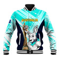 Custom Australia Soccer Baseball Jacket Matildas Kangaroo With World Cup Trophy 2023 Turquoise Version