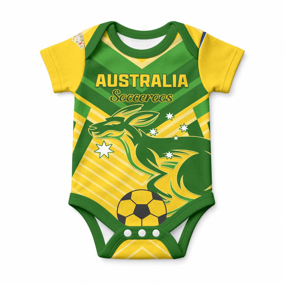 Custom Australia Soccer Baby Onesie Go Socceroos