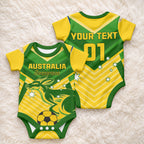 Custom Australia Soccer Baby Onesie Go Socceroos