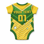 Custom Australia Soccer Baby Onesie Go Socceroos