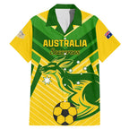 Australia Soccer Family Matching Mermaid Dress and Hawaiian Shirt Go Socceroos