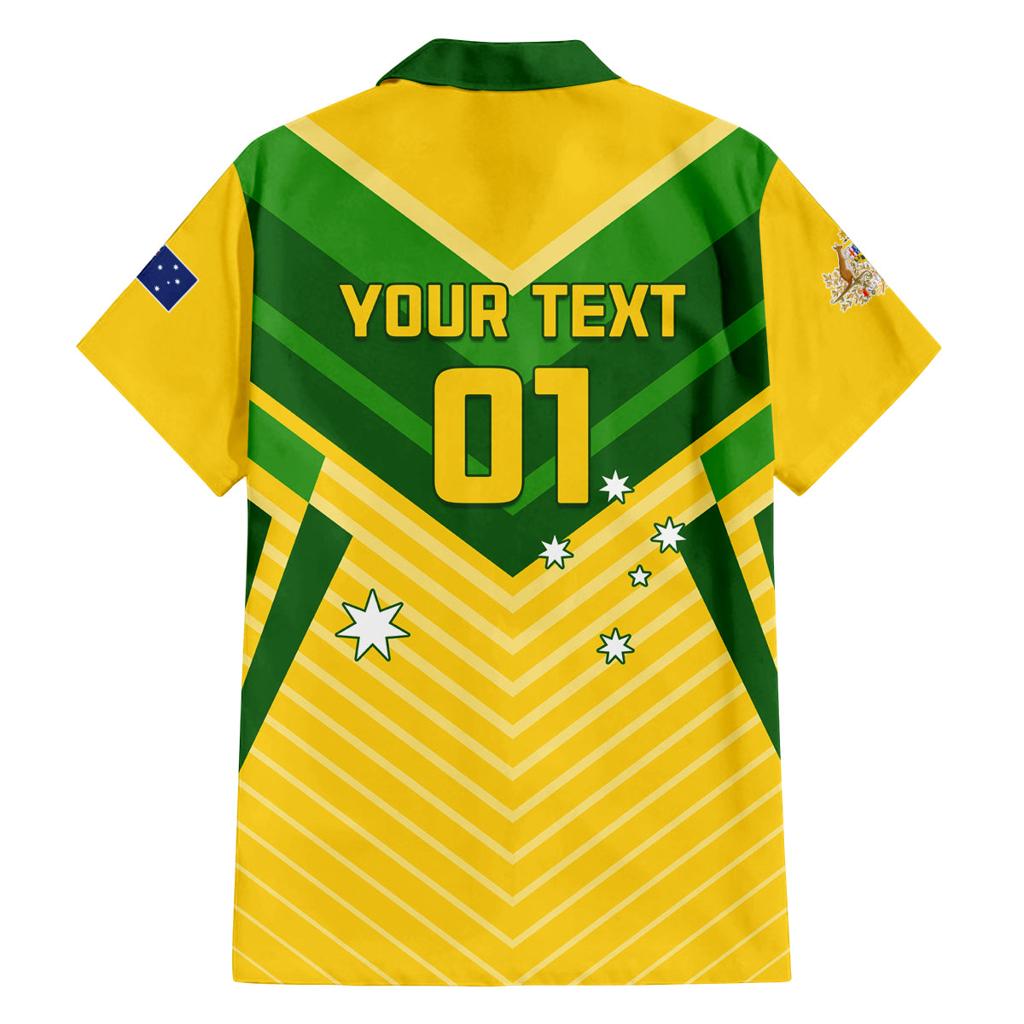 Australia Soccer Family Matching Off The Shoulder Long Sleeve Dress and Hawaiian Shirt Go Socceroos