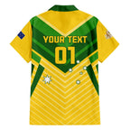 Australia Soccer Family Matching Summer Maxi Dress and Hawaiian Shirt Go Socceroos