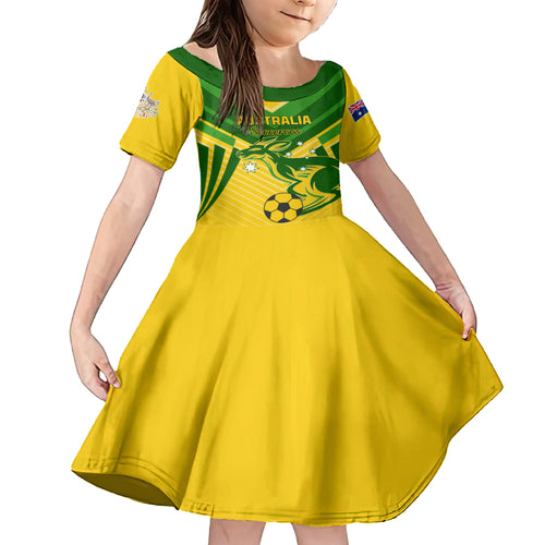 Australia Soccer Kid Short Sleeve Dress Go Socceroos