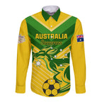 Australia Soccer Long Sleeve Button Shirt Go Socceroos