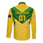 Australia Soccer Long Sleeve Button Shirt Go Socceroos