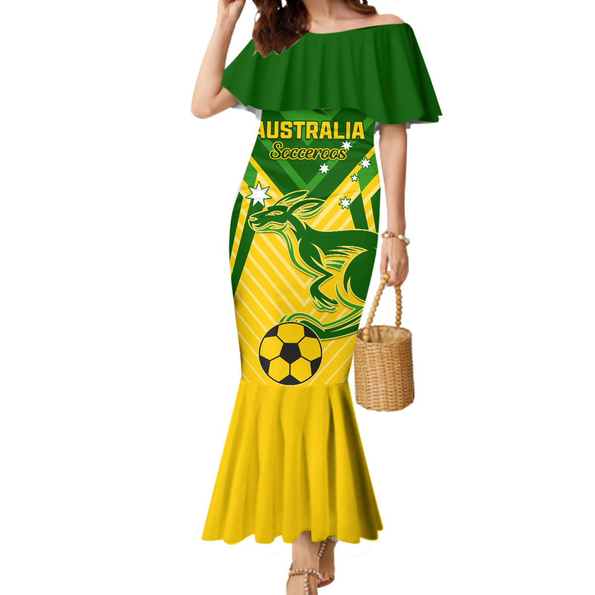 Australia Soccer Mermaid Dress Go Socceroos