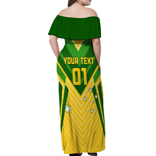 Australia Soccer Off Shoulder Maxi Dress Go Socceroos