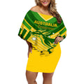 Australia Soccer Off Shoulder Short Dress Go Socceroos