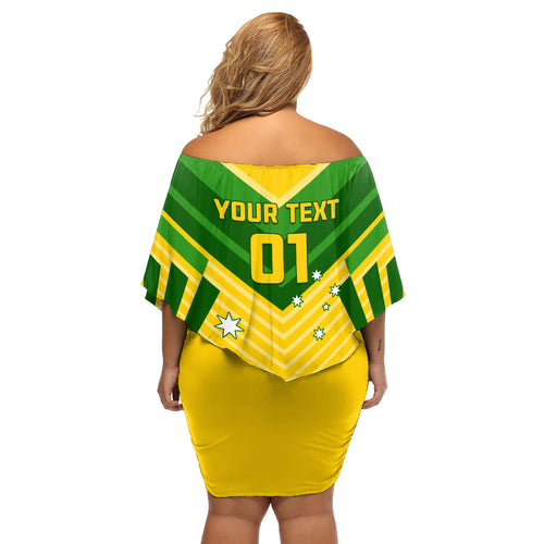 Australia Soccer Off Shoulder Short Dress Go Socceroos