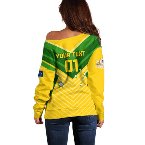 Australia Soccer Off Shoulder Sweater Go Socceroos